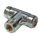 Adaptador conector triple N hembra en T